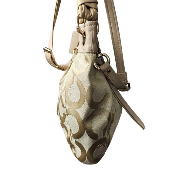 Coach Vintage Parker Op Art Canvas Leather Hobo Hippie Shoulder Bag COA - Picture 13 of 16